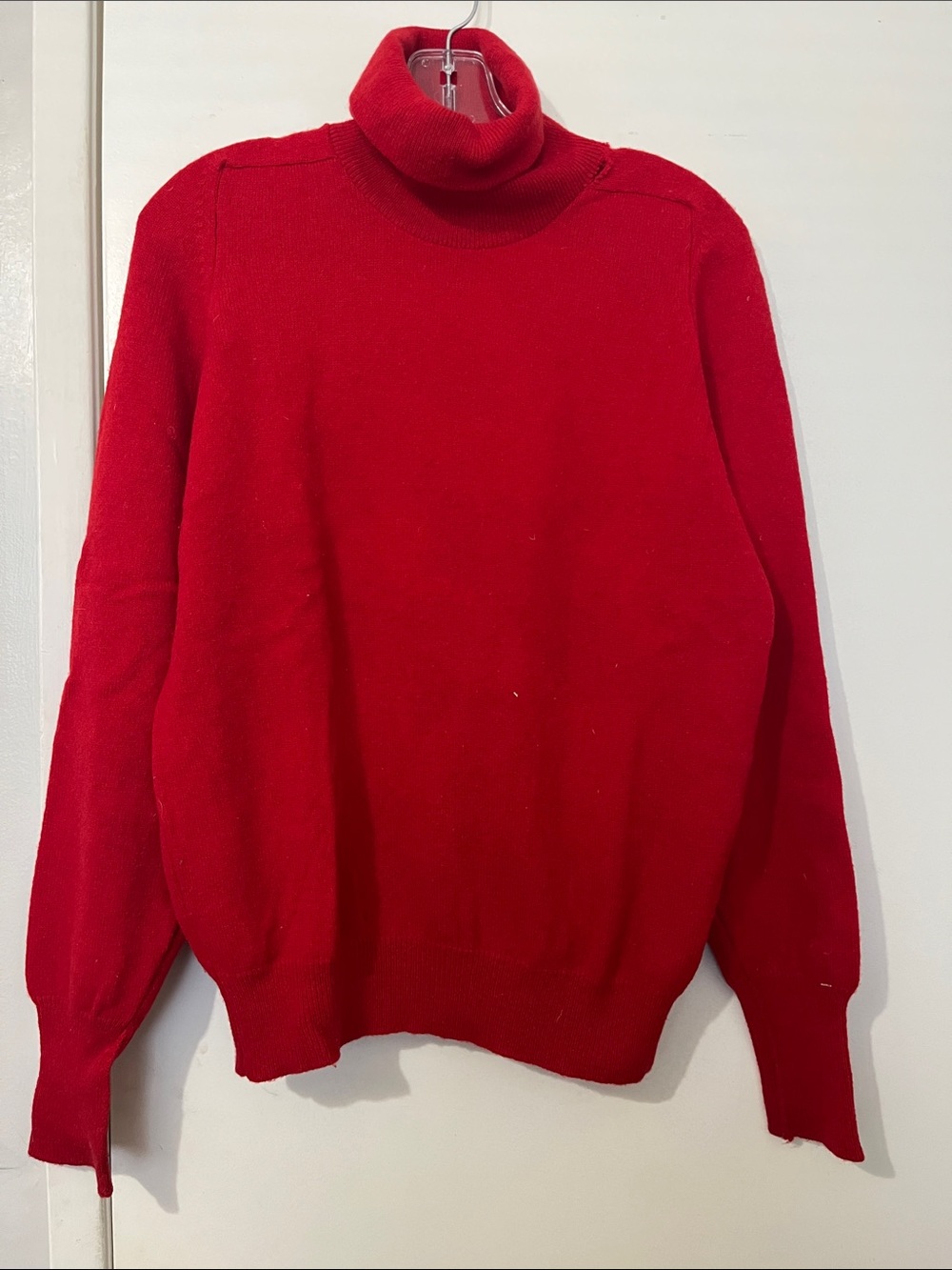 Vintage Pendleton Red Turtleneck Sweater for Men size M - with flaws